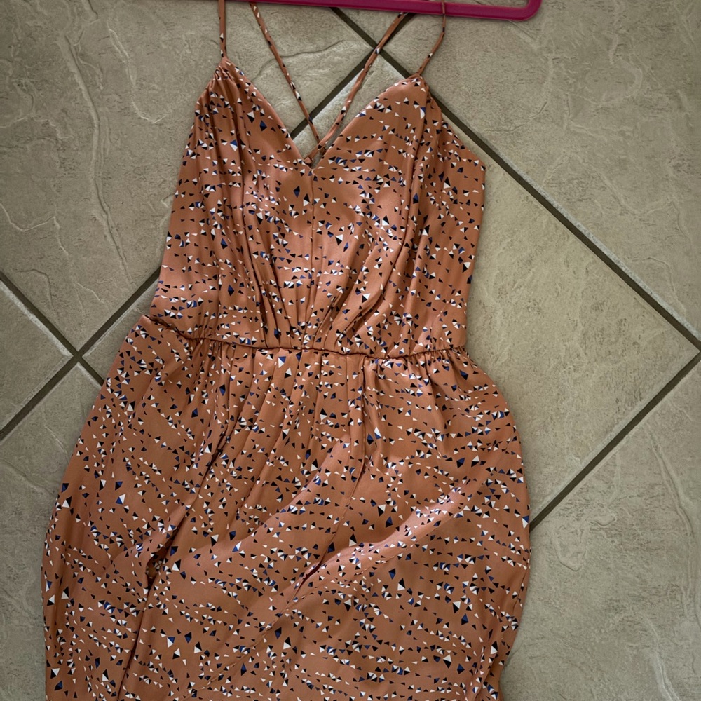 Bcbgeneration Strapless Brown Patterned Dress - image 1